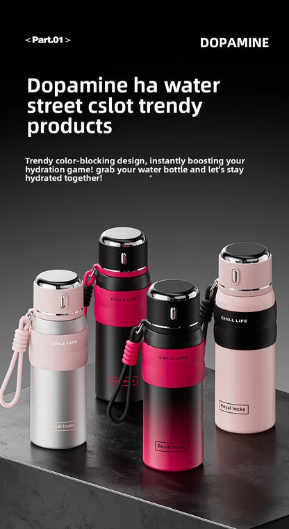 Dopamine all steel insulated cup 316 stainless steel high aesthetic water cup intelligent temperature display cup