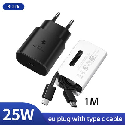 SAMSUNG 25W Charger 45W Adapter PD Type C Super Fast Charging Samsung Galaxy S26 S25 S24 S23 S22 Ultra A54 A34 Power Chargeur EU