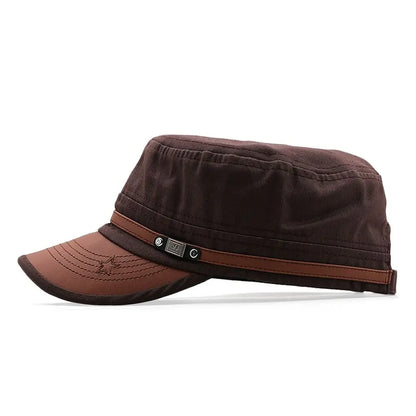 1Pc Unisex Army Hat Baseball Cap Cotton Hat Breathable Combat Fishing Flat Top Spring Summer Adjustable Sun Cap