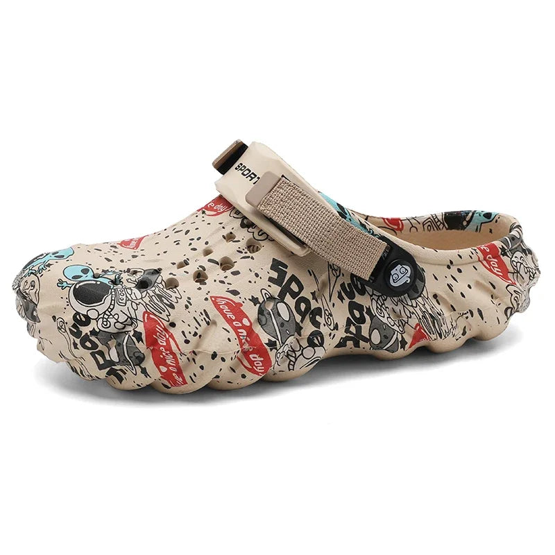 Men'S Breathable Casual Sandals Summer New Soft-Sole Non-Slip Comfort Outdoor Beach Shoes Fashion Youth Dual-Use Sports Slippers