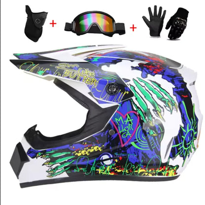 Kids' Multi-Sport Safety Helmet - DOT Certified for Dirt Bikes, DH Mountain Cycling, ATV & Kart Racing