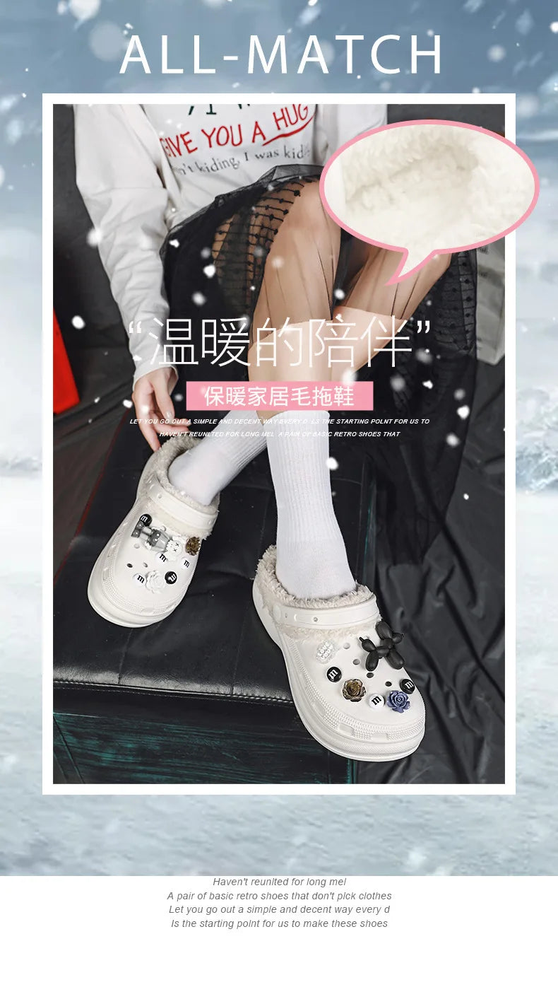 Cotton Fashion Clogs Slippers Women Hole Garden Shoes Water Shoes For Men Beach Sandals Soft Eva Bathroom Slides House Slides
