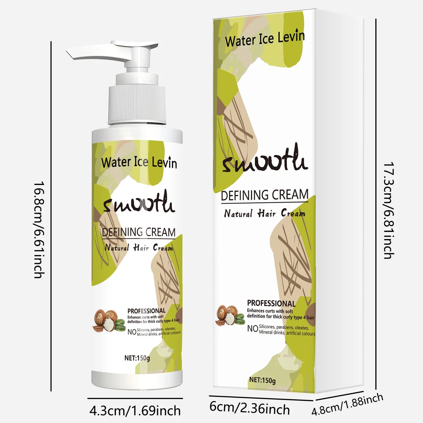 Love Your Curly Hair - All in One Curly Cream Styling, Anti-Curly Curly Cream Curly Hair, Repair, Definition, Hydrating Japanese Style and Shea Butter, 150g