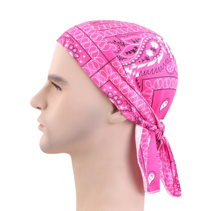 New Paisley Print Hip Hop Turban Cap Elastic Head Wraps Breathable Casual Durags Candy Color Durag Unisex Bandana Pirate Hats