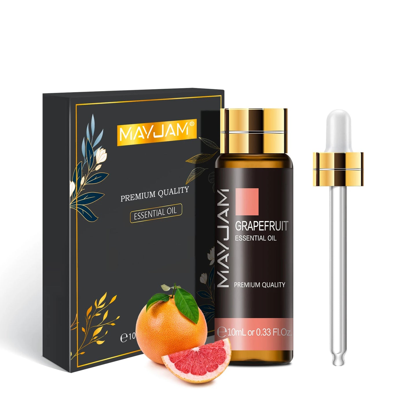 MAYJAM 10ml Pure Essential Oil Lavender Eucalyptus Vanilla Sandalwood Jasmine Bergamot Lemongrass Cinnamon Grapefruit 1pc