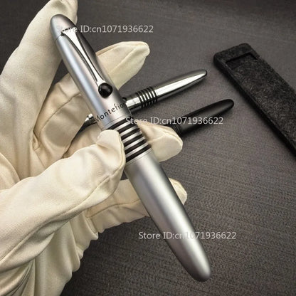 Benovel F857 Small Steel Cannon Pen Brass Chrome Plated All Metal Adult Student Calligraphy Practice Office Advanced Ink Pen
