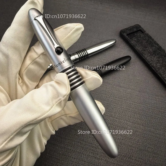 Benovel F857 Small Steel Cannon Pen Brass Chrome Plated All Metal Adult Student Calligraphy Practice Office Advanced Ink Pen