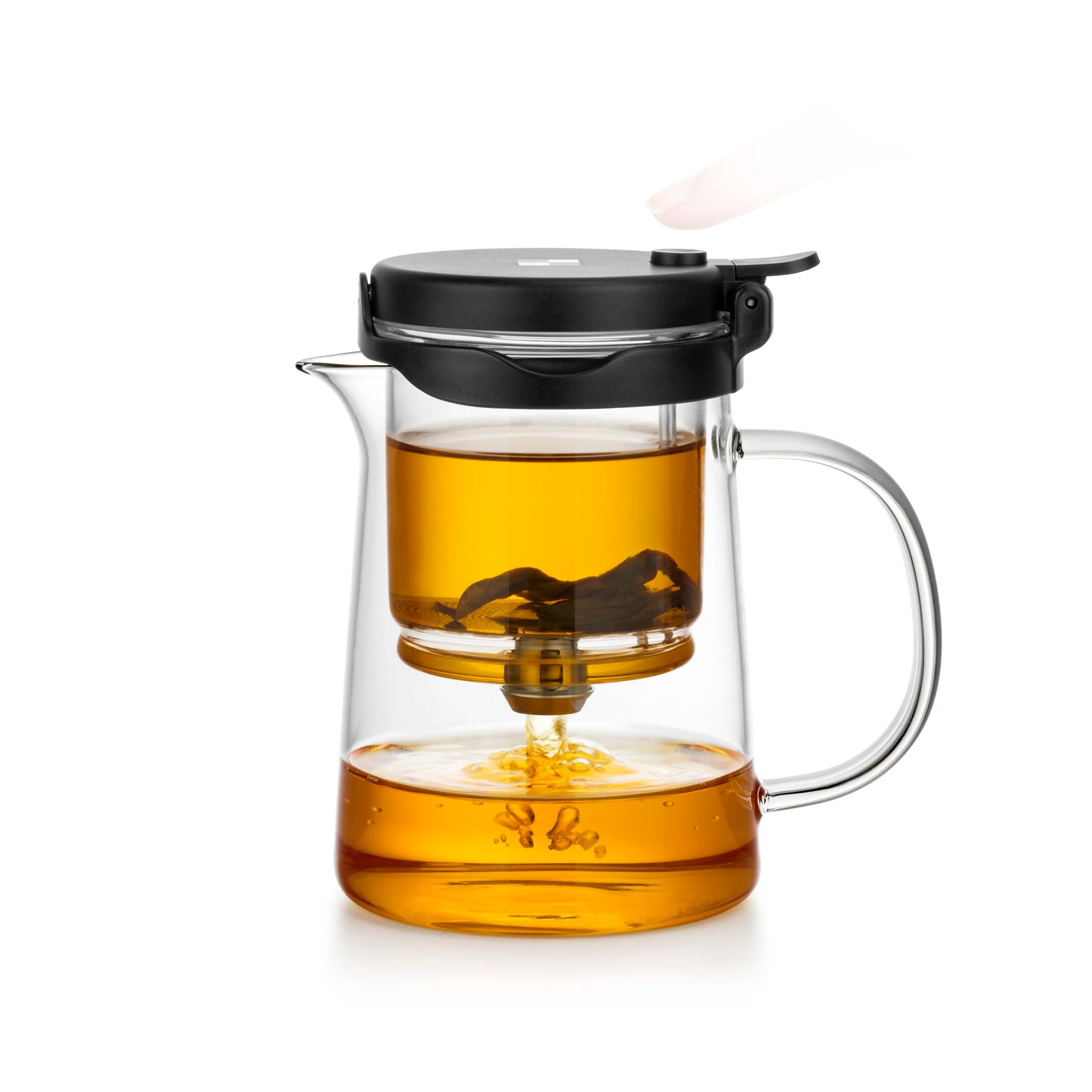 Bonston- elegant cup insulation separation bubble teapot heat-resistant glass teapot simple filter tea cup