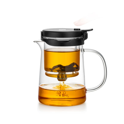 Bonston- elegant cup insulation separation bubble teapot heat-resistant glass teapot simple filter tea cup