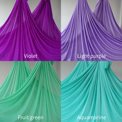 12m Aerial Silks Flying Trapeze Aerial Silk Yoga Hammock Swing GYM Home Outdoor Fitness Anti-Gravity Body Building Pilates Belt