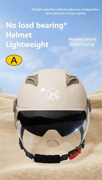 New Fashion ABS Unisex Motorcycle Helmets Motorcycle Accessories Helmet for Adults Long Lens White