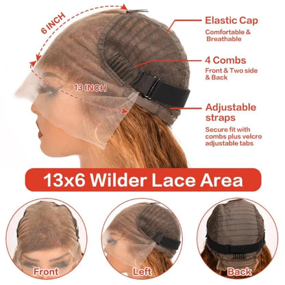360 4/27 Full Lace Wig Human Hair Invisible Strap 250 Density Deep Wave HD Lace Frontal Wig Human Hair Pre Cut Curly 360 Wigs