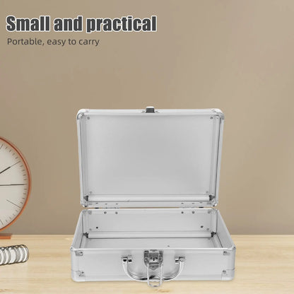 Aluminum Alloy Multi Function Portable Tool Case Briefcase For With Lock Small Size Hard Shell Storage Suitcase Instrument