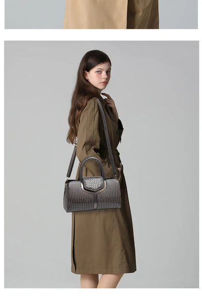 Fashion Crocodile Pattern Women's Handbag Large Capacity Classic Shoulder Bag Casual Crossbody Bag Urban Commuting Tote Bag