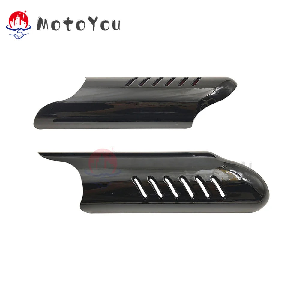 Deflector Shield Protector Lower Fork Leg Guard Motorcycle Ornamental Moulding Replacement for Harley Road King Touring 00-13