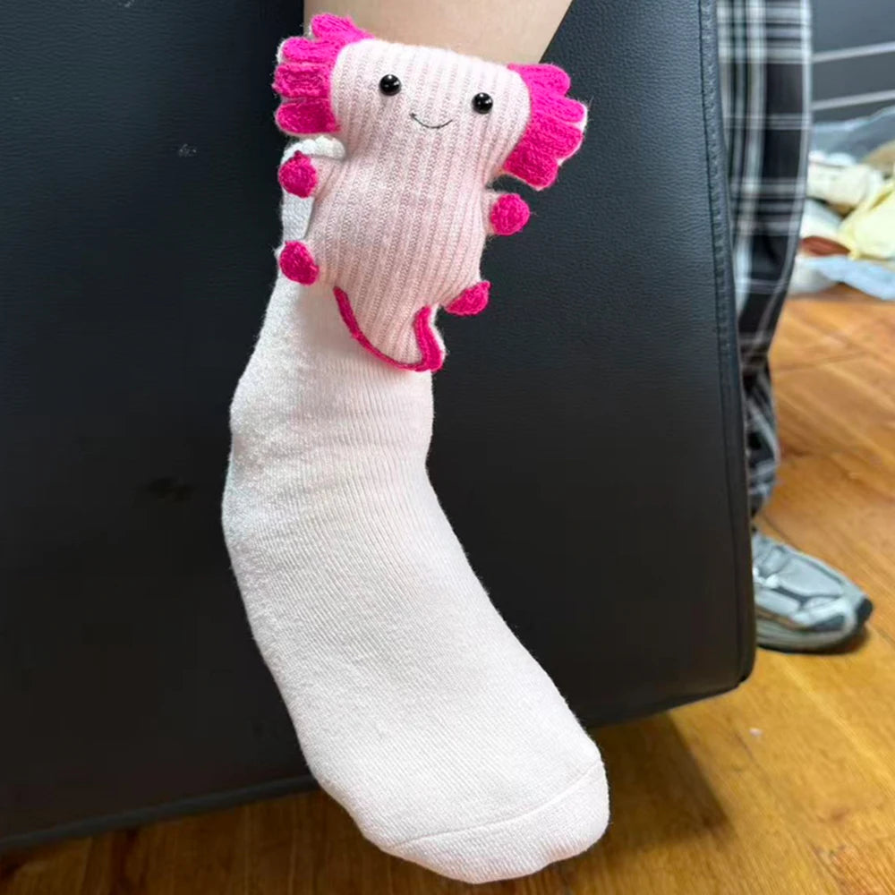 3D Knitted Animal Cute Socks Cozy Fuzzy Thick Warm Plush Socks for Women Teens Kids Home Winter Holiday Christmas Gift