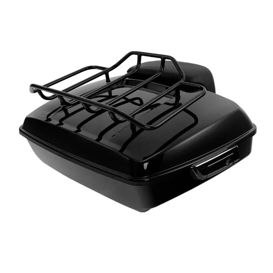 Black Chopped Trunk Pad Top Rack Fit For Harley Road King Road Glide Street Glide Electra Glide Ultra-Classic 2024