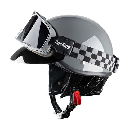 Cycking Motorcycle Helmet Four Seasons Riding Half Helmet Men Women Scooter Cute Retro