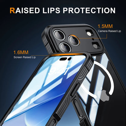 360° Fully Protected Double-sided Transparent Magnetic Case For iPhone 17 Pro Max&Air For MagSafe Wireless Charging Back Cover