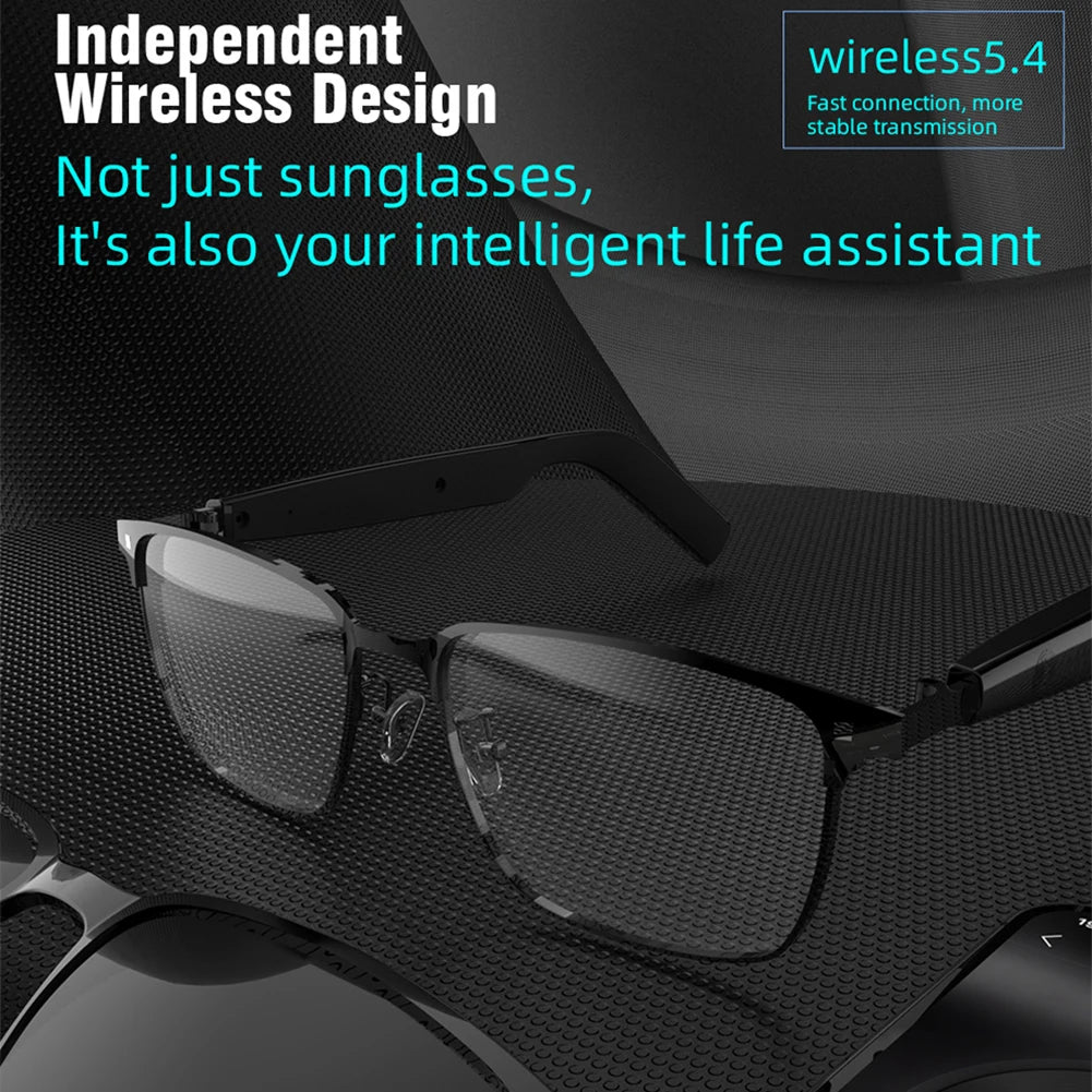 Intelligent Translator Glasses BT 5.4 Call Audio Music Call Sunglasses 144 Languages Polarized Lens Smart Glasses for Men Women