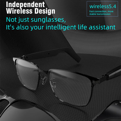 Intelligent Translator Glasses BT 5.4 Call Audio Music Call Sunglasses 144 Languages Polarized Lens Smart Glasses for Men Women