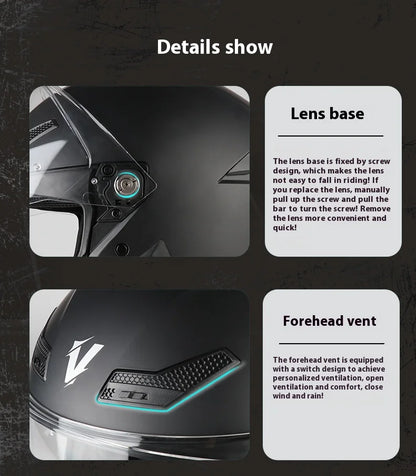 New Motorcycle Helmet DOT Approved  Full Face Racing Off-road Helmets Capacetes Men Cascos Para Moto for Harley Four Season