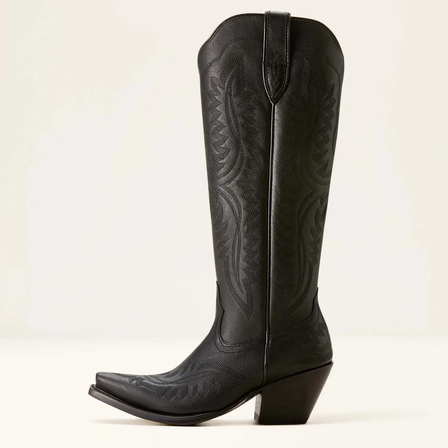 Women Western Cowboy Style Boots Pointed Thick High Heels Knee Length Embroidered Boot Autumn Block Heel Retro Casual Shoes