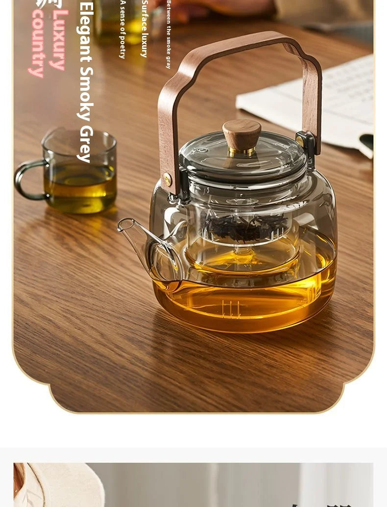 GIANXI Glass Boiling Teapot Chinese Kung Fu Tea Set High Temperature Tea Brewing Special Samovar Teapot Health Pot