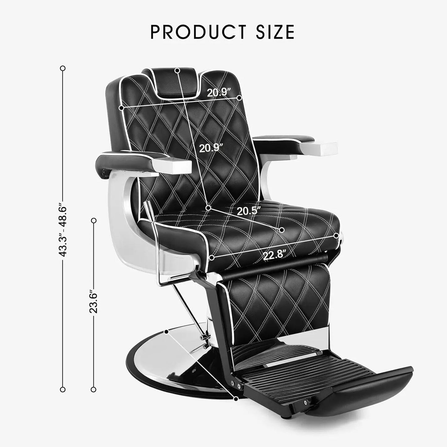 All Purpose Barber Wide Backrest Reclining Salon for Hair Stylist Tattoo Makeup Chair for Salon, Customized