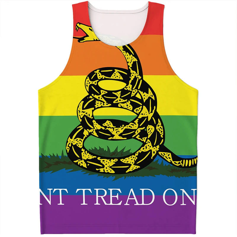 Rainbow LGBT Pride Pattern Tank Top Summer Fashion Colorful Men Women 3D Printed Sleeveless T Shirt Casual Harajuku Loose Vest