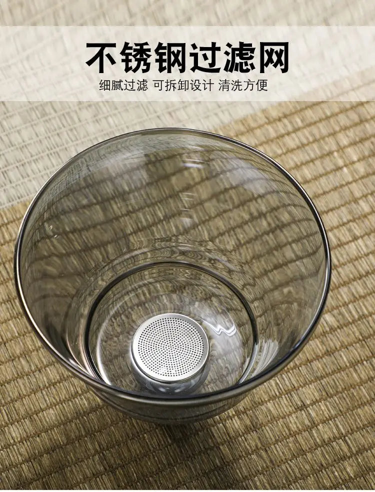 Handmade Iron Glass Tea Set Home Tea Magnet Semi-automatic Tea Machine Office Guest Set