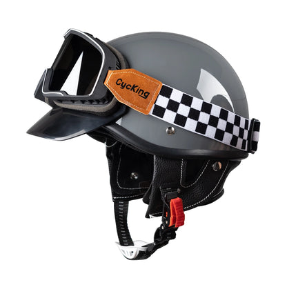Cycking Motorcycle Helmet Four Seasons Riding Half Helmet Men Women Scooter Cute Retro