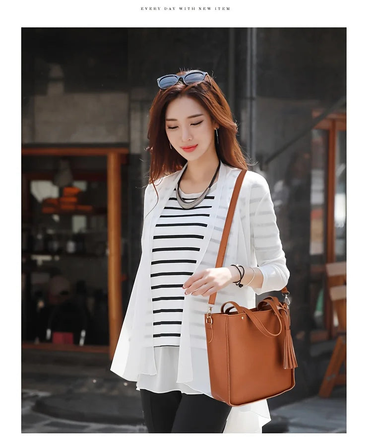 4pcs Women Tote Bag, Handbag Purse Shoulder Crossbody Bags for Woman Storage Bag, Synthetic, Zipper Closure, Small Messenger Bag