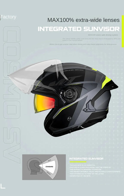 Spain MT Motorcycle Helmet ECE DOT Certification Half Helmet Men Capacete Cascos Para Moto 3/4 Open Face Casco Electric Motobike