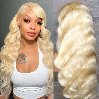 Yellow Wig 13x4 HD Body Wave Lace Frontal Wig Glueless Lace Front Wig Preplucked Synthetic High Quality Ready To Wear Cosplay