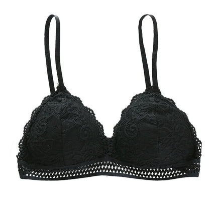 New Lace Sexy Lingerie Wireless Bra for Women Padded Push Up Bralette Female Brassiere Soft Backless Fashion Bras Underwear