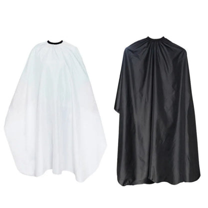 Black Hairdressing Coat Anti-fouling Neckline Hairdress Gown with Buckle Haircut Cloth for Barbershop Styling Capes