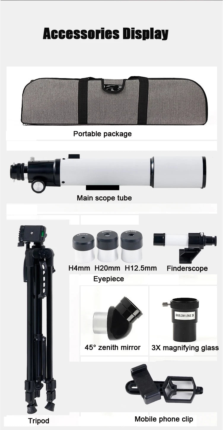 BORWOLF 70500 Professional Astronomical Telescope for Space Monocular  70MM Lens Powerful Night Vision for Star and Moon
