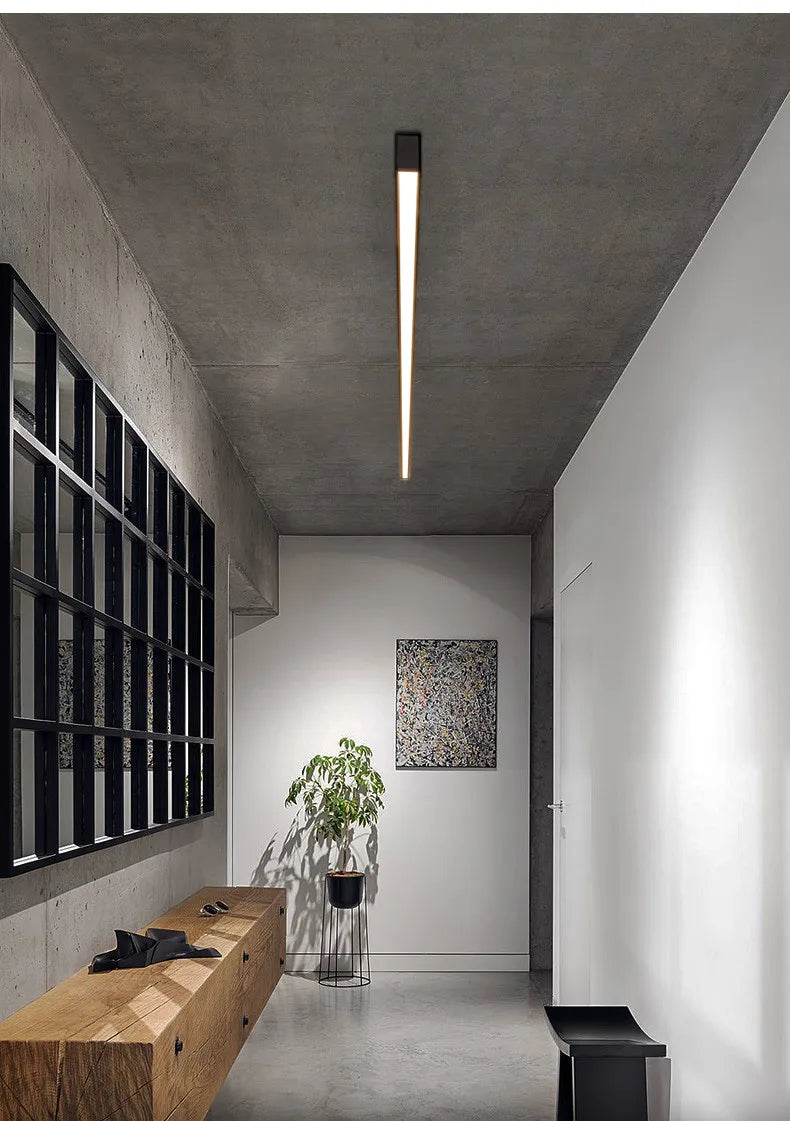 Modern Long Strip Ceiling Light Surface Mounted Minimalist Aisle Lamp Living Room Bedroom Kitchen Home Office LED Lighting