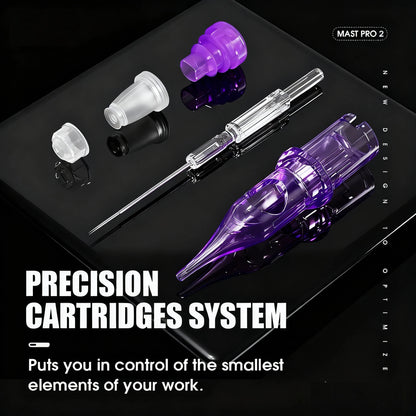 Mast Archer2 Wireless Tattoo Machine Kit 3.5mm Stroke 2100mAh Battery Brushless Motor with Mast Pro Needles Cartridges Supplies
