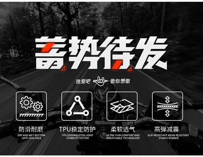 Motorcycle Riding Boots Waterproof Cowhide Leather Breathable Anti-Slip Wear-Resistant Touring Moto Shoes for Men Women