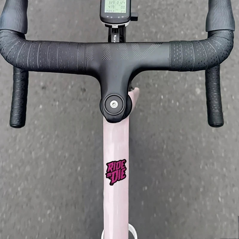 Ride or Die Bike Frame Stickers Bicycle Top Tube Waterproof Decals for MTB Bicycle Decorative Frame Bike Motorcycle Accessories
