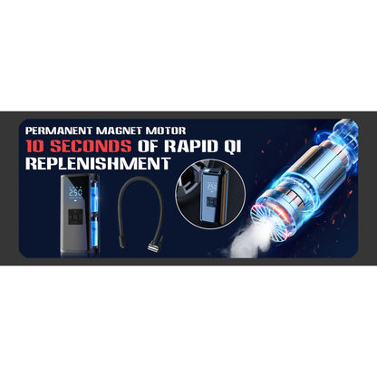 Portable 150 PSI Cordless Air Compressor Tire Inflator USB Charging LED Light Power Bank for Cars Motorcycles Bicycles Balls