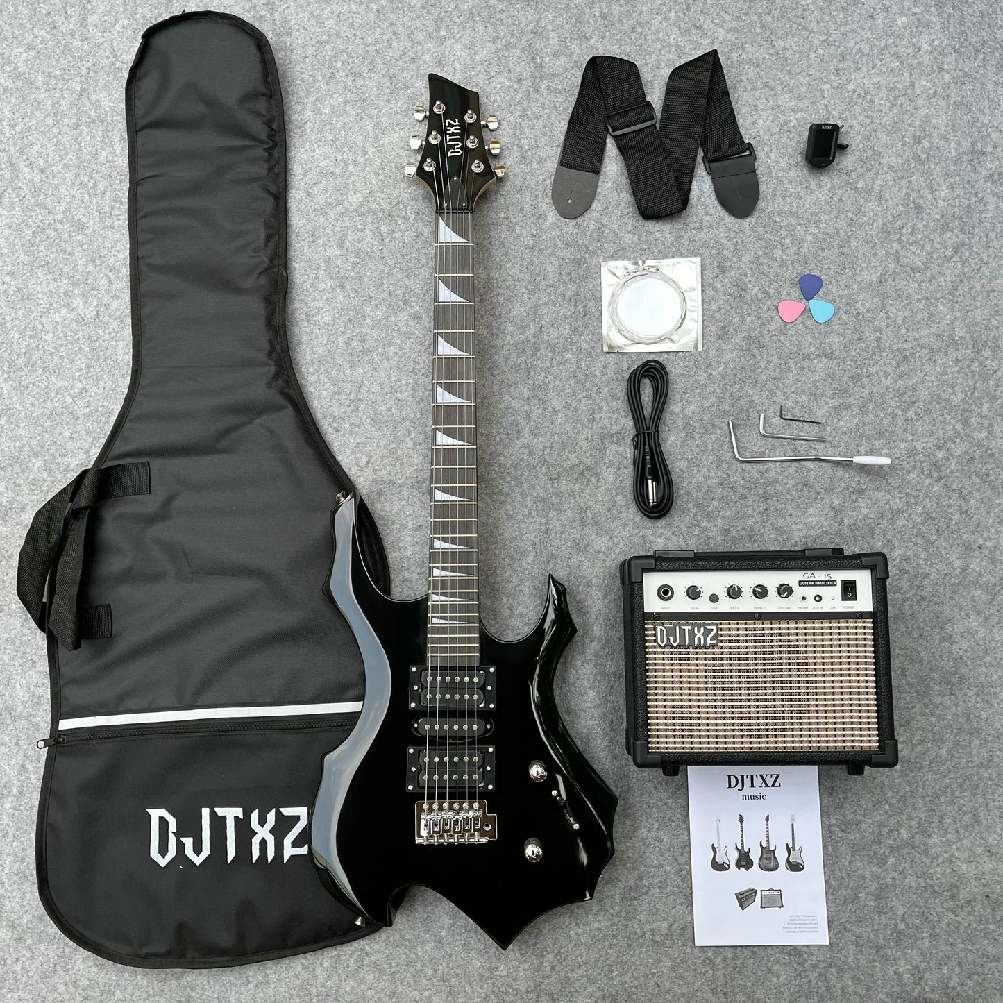 Electric Guitar with Speaker Amplifier Guitar Performance Special Set Alien Guitar Practice