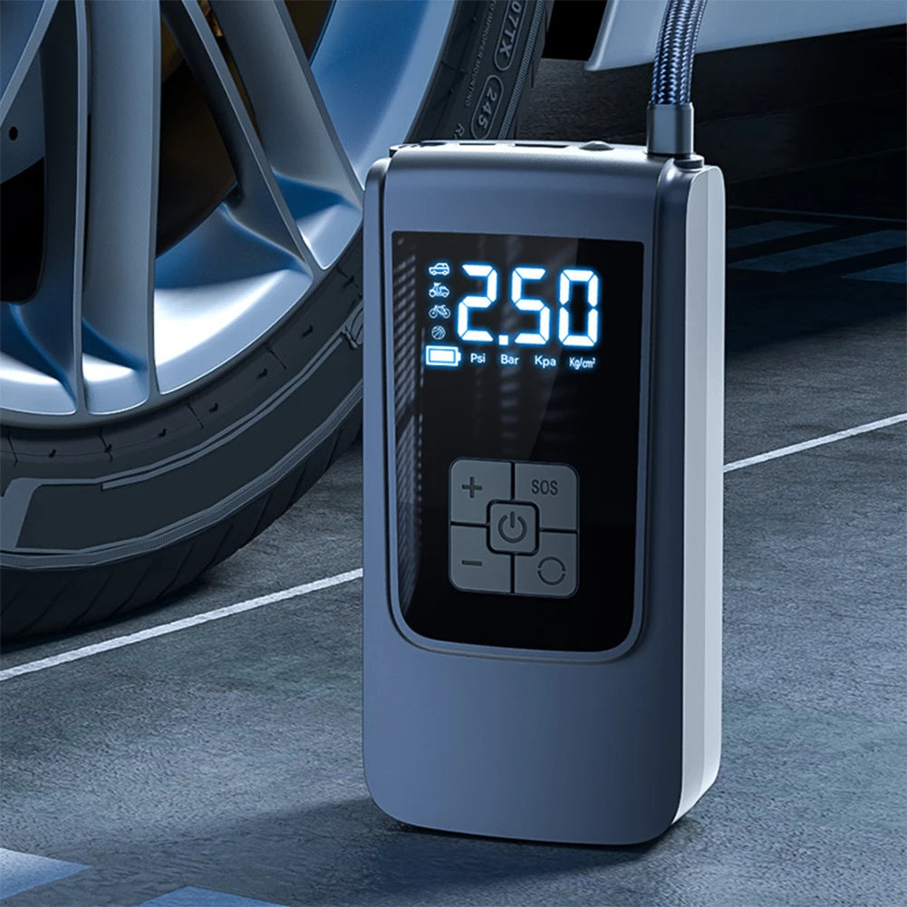 7.4/12V Digital Air Pump 150PSI Smart Air Compressor Portable Tyre Electric Inflator Tire Pump for Vehicle Truck Motorbike Balls