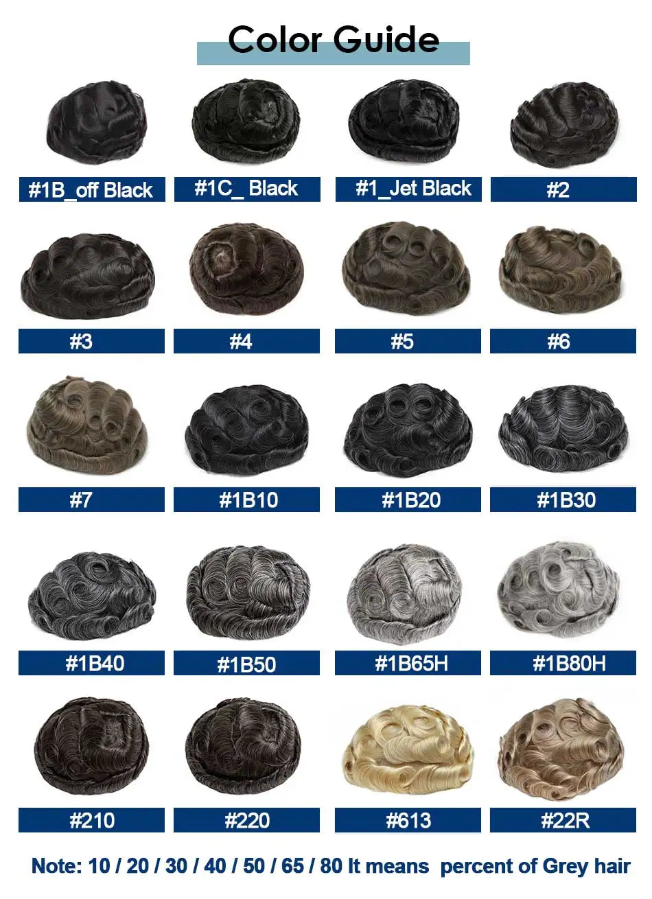 French Lace Wigs for Men Bleach Knots Lace Front Toupee Man Wig Full Lace Male Hair Prosthesis Natural Human Hair Lace Men's Wig