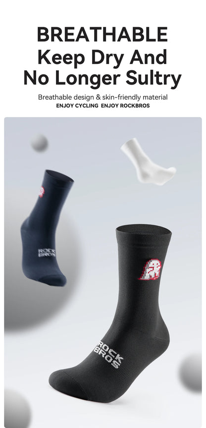 ROCKBROS Cycling Socks Breathable nylon Non-damp Socks Skin-friendly Bike Sport Socks Outdoor Moisture-absorbing Socks