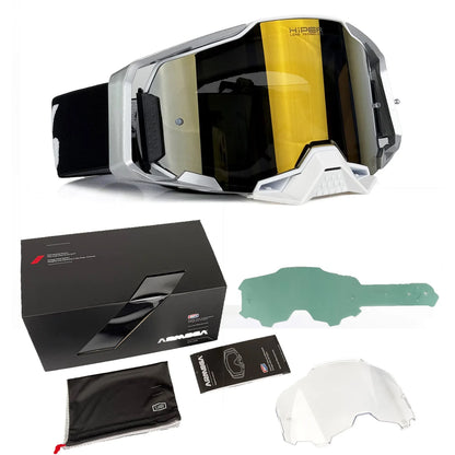 Motorcycle Goggles Set Off Road Riding Dustproof Windproof Sports Glasses for Men MX ATV Cycling Ski Snowboard Protective New