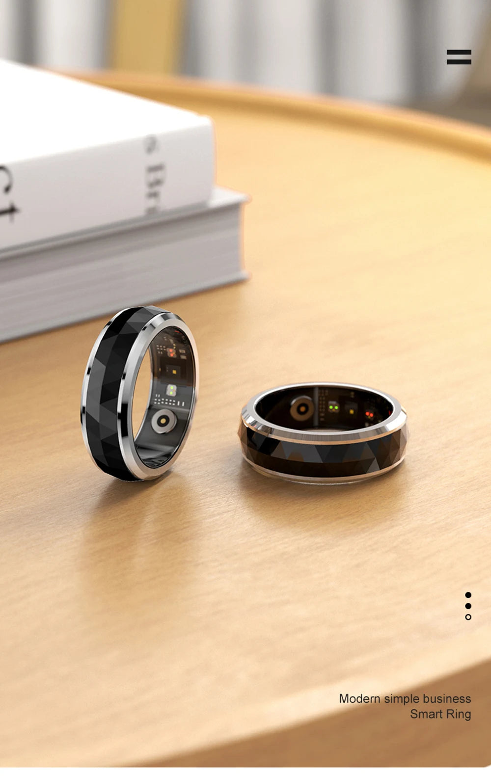 2026 New  Smart Ring, Fidget Spinner Anxiety Relieve Ring with Charging Case for Men, Health and Sleep Monitor, 5ATM Waterproof