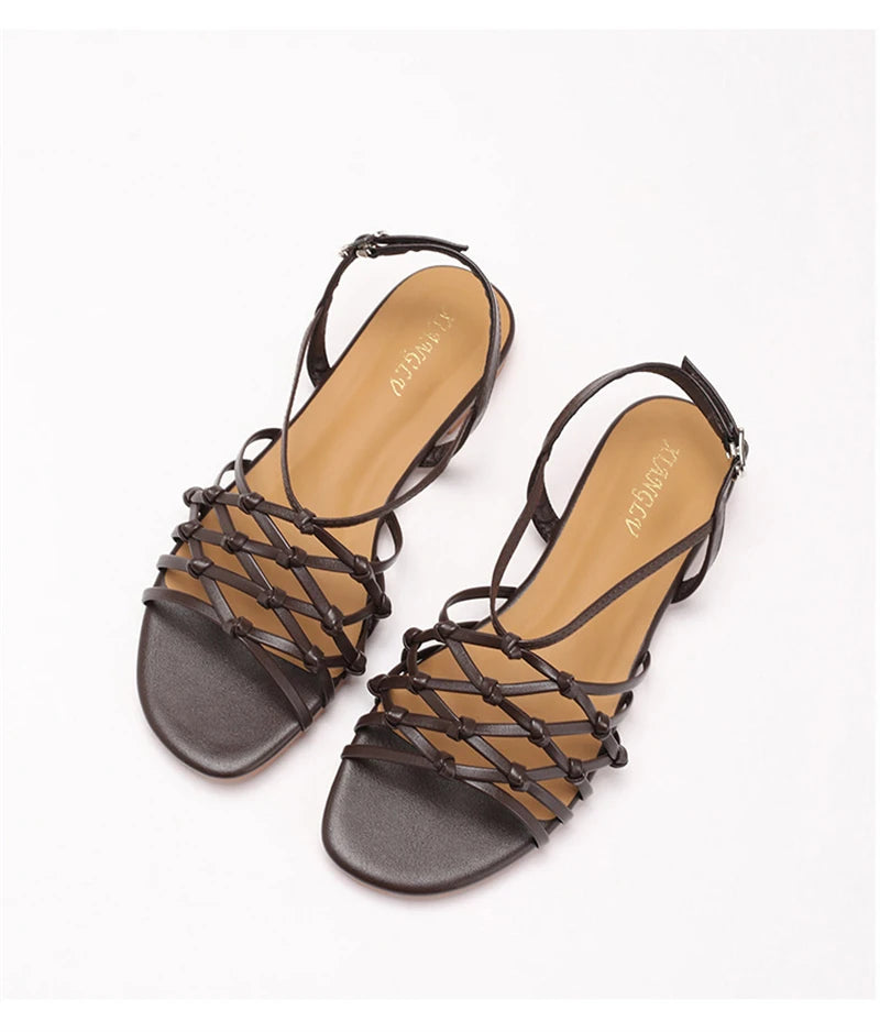 ZAROY Luxury Gold Gladiator Flat Sandals Woman Summer Narrow Band Open Toe Roman Shoes Casual Strap Sandalia Zapatos босон